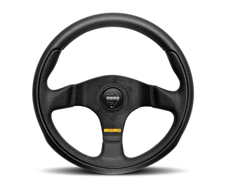 Momo Team Steering Wheel 280 mm - 4 Black Leather/Black Spokes