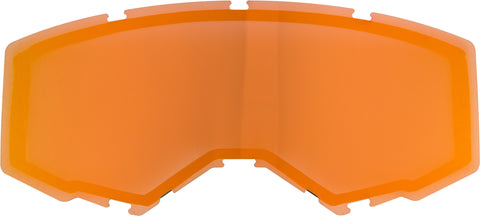 Dual Lens W/O Vents Adult Polarized Orange Mirror/Smoke