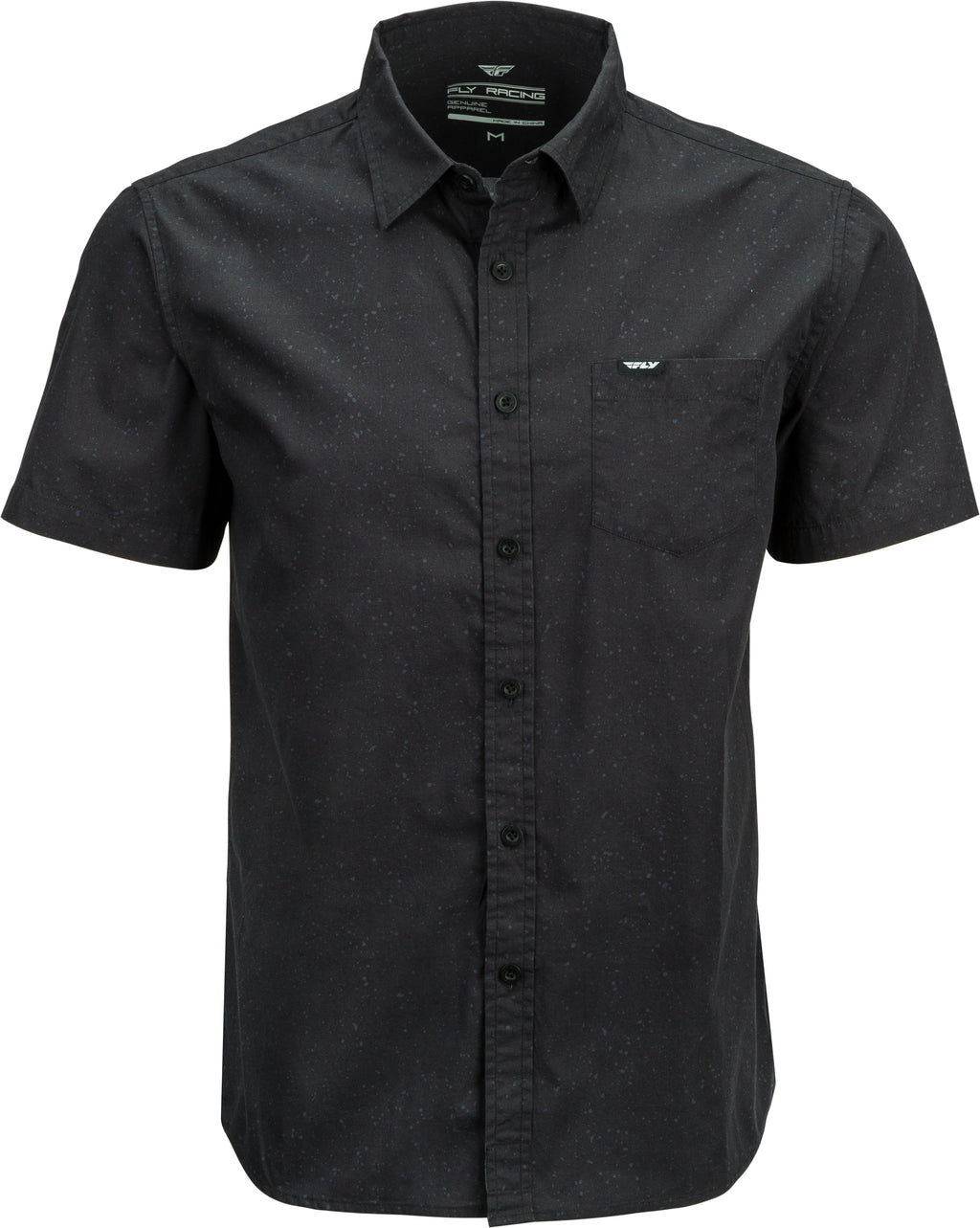 Fly Button Up Shirt Black Lg