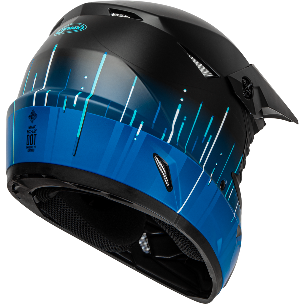 Youth Mx 46y Frequency Offroad Helmet Matte Black/Blue Yl