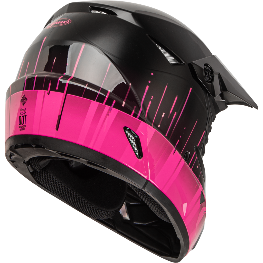 Mx 46 Frequency Off Road Helmet Black/Pink Lg