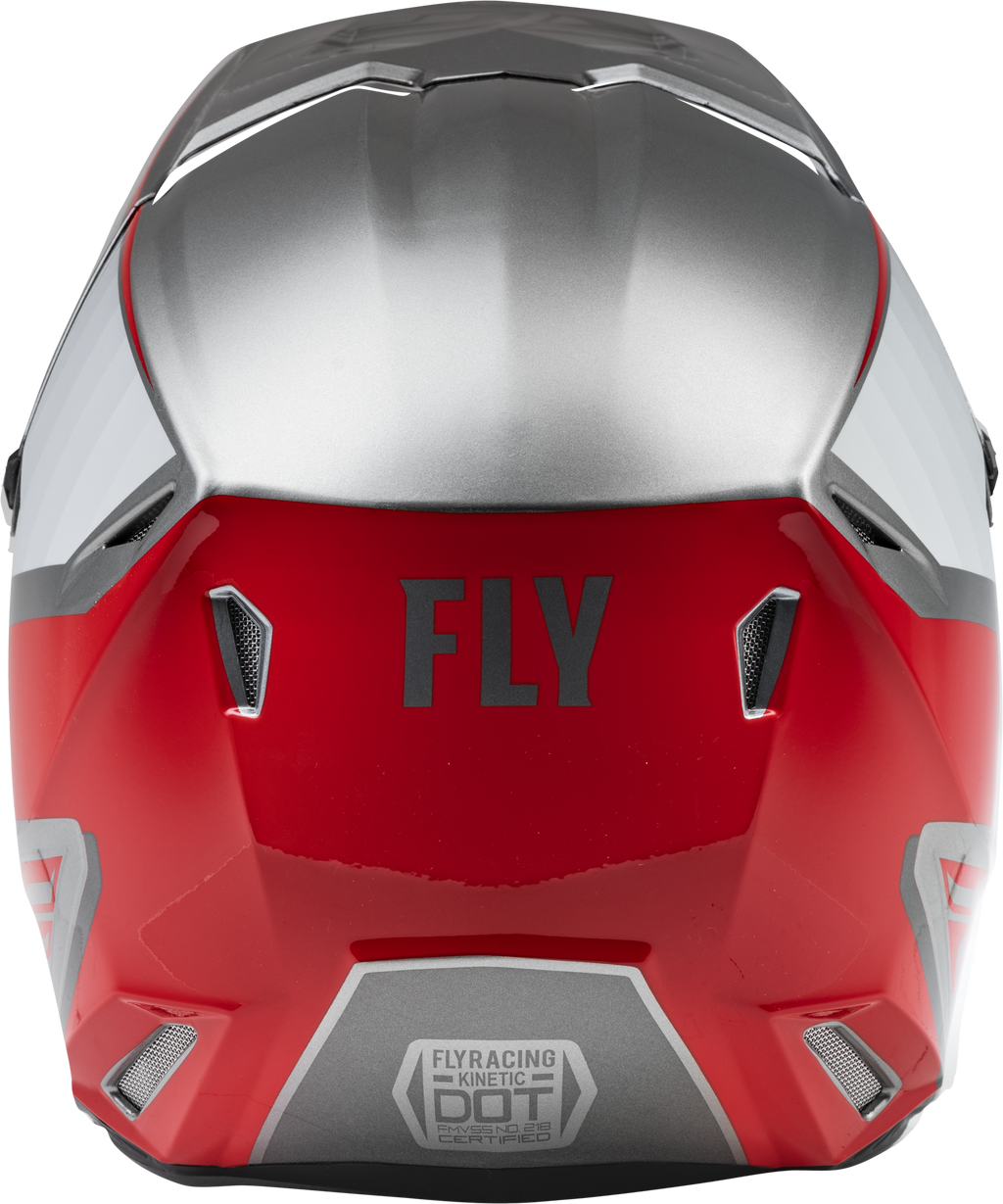 Youth Kinetic Drift Helmet Charcoal/Light Grey/Red Ys