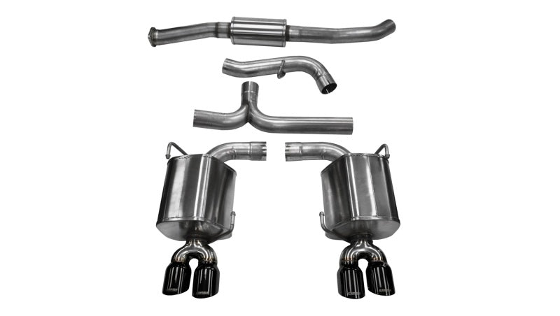 Corsa 11-13 Subaru Impreza Sedan STI 2.5L Turbo Manual Black Sport Cat-Back Exhaust