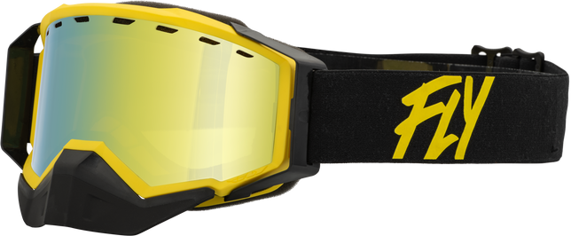 Zone Snow Goggle Black/Yellow W/ Gold Mirror/Yellow Lens