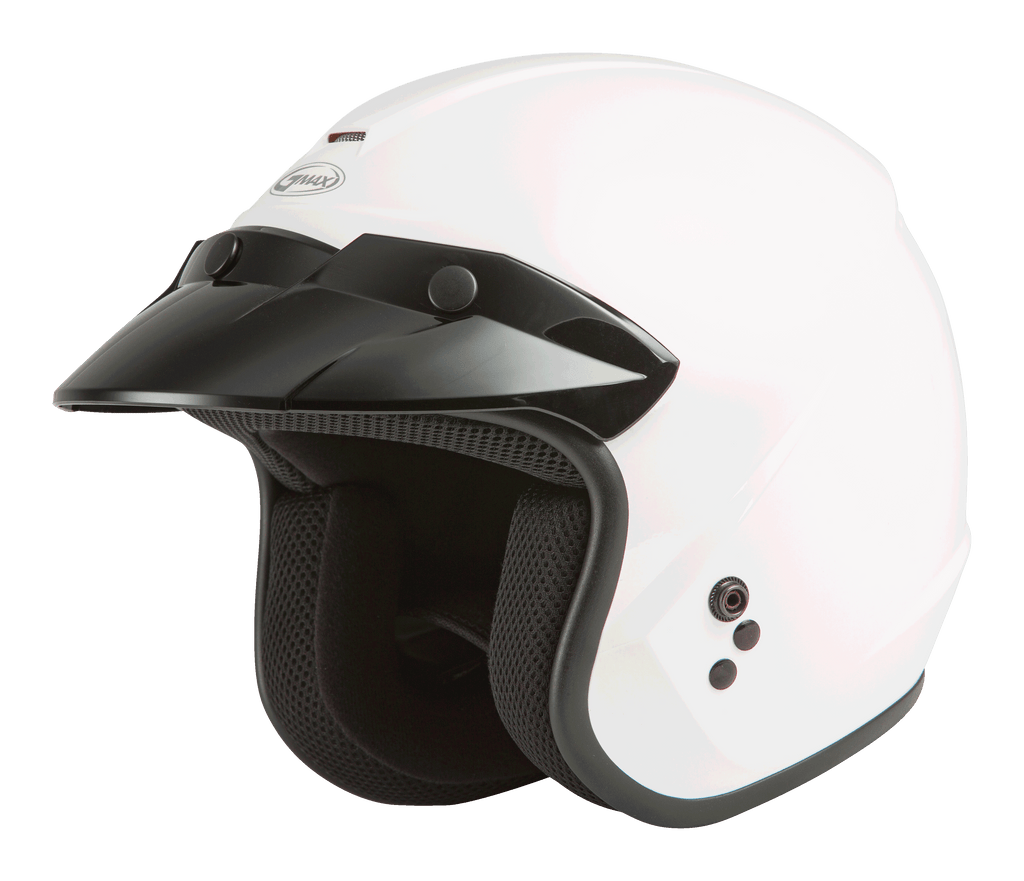 Of 2 Open Face Helmet White Md