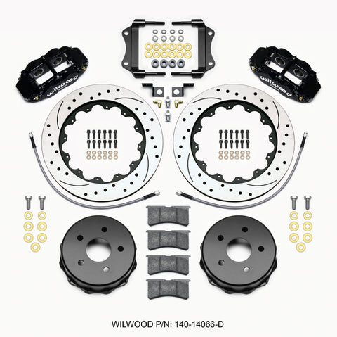 Wilwood Narrow Superlite 4R Rear Kit 14.00in Drilled 2007-up Jeep JK w/Lines