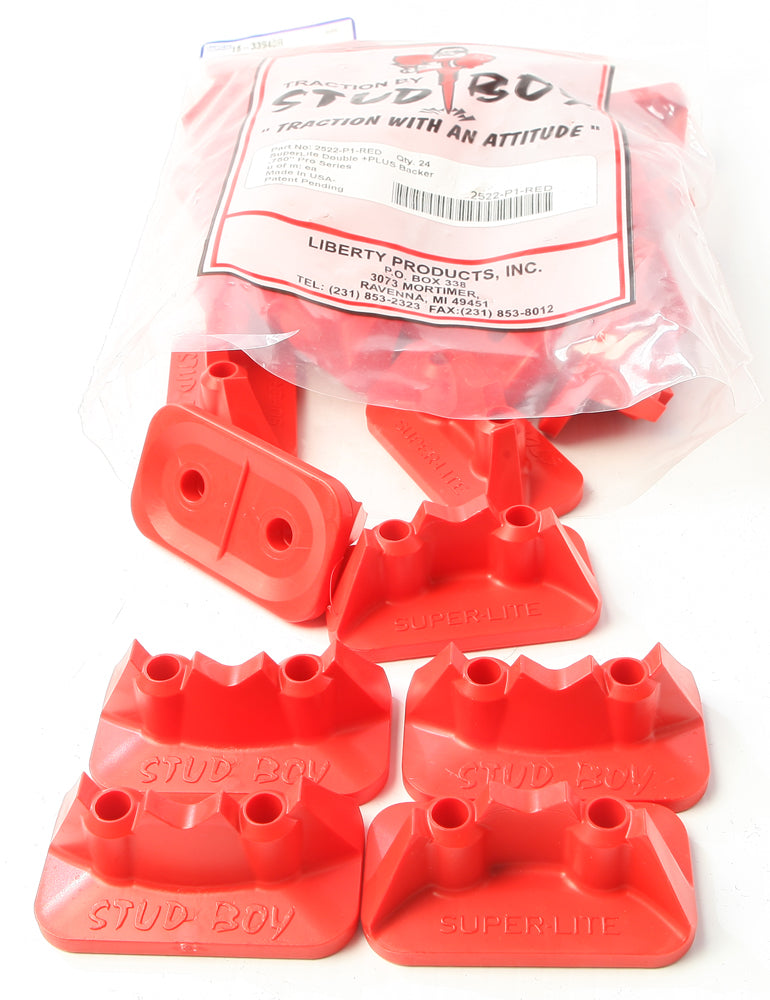 Super Lite Pro Series Double Backers .75" 24/Pk Red