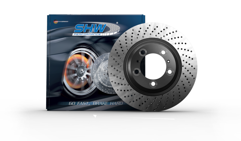 SHW 17-18 Porsche 718 Boxster 2.0L w/o Ceramic Brakes Rear Cross-Drilled MB Brake Rotor