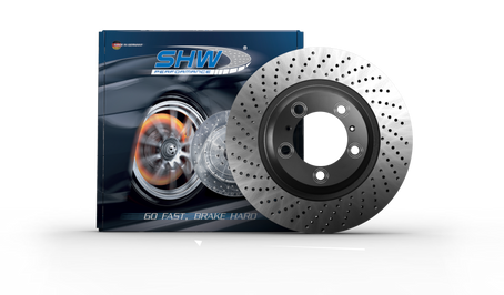 SHW 17-18 Porsche 718 Boxster 2.0L w/o Ceramic Brakes Rear Cross-Drilled MB Brake Rotor