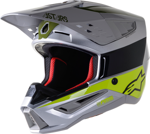 S M5 Bond Helmet Slvr/Ylw Fluo/Mltry Grn 2x