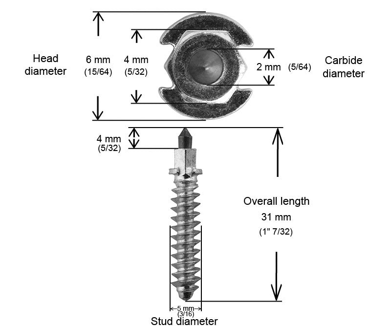 1 1/4" 32mm Shoulder Studs Qty 250