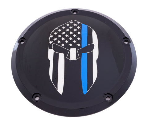 7  M8 Flt/Flh Derby Cover Sparta Blue Line Black