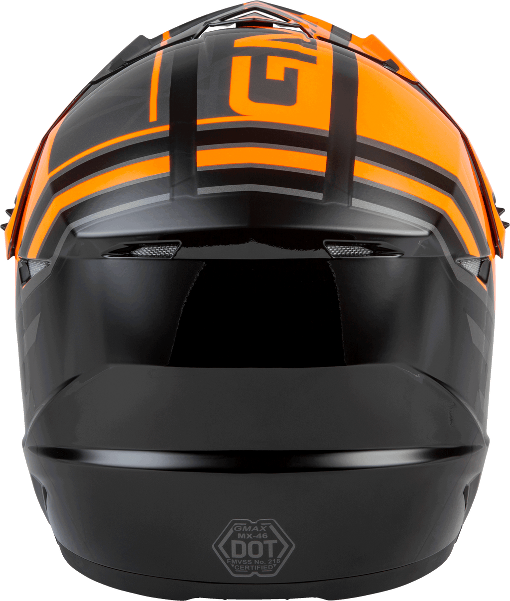 Mx 46 Off Road Mega Helmet Black/Orange/Silver Xs