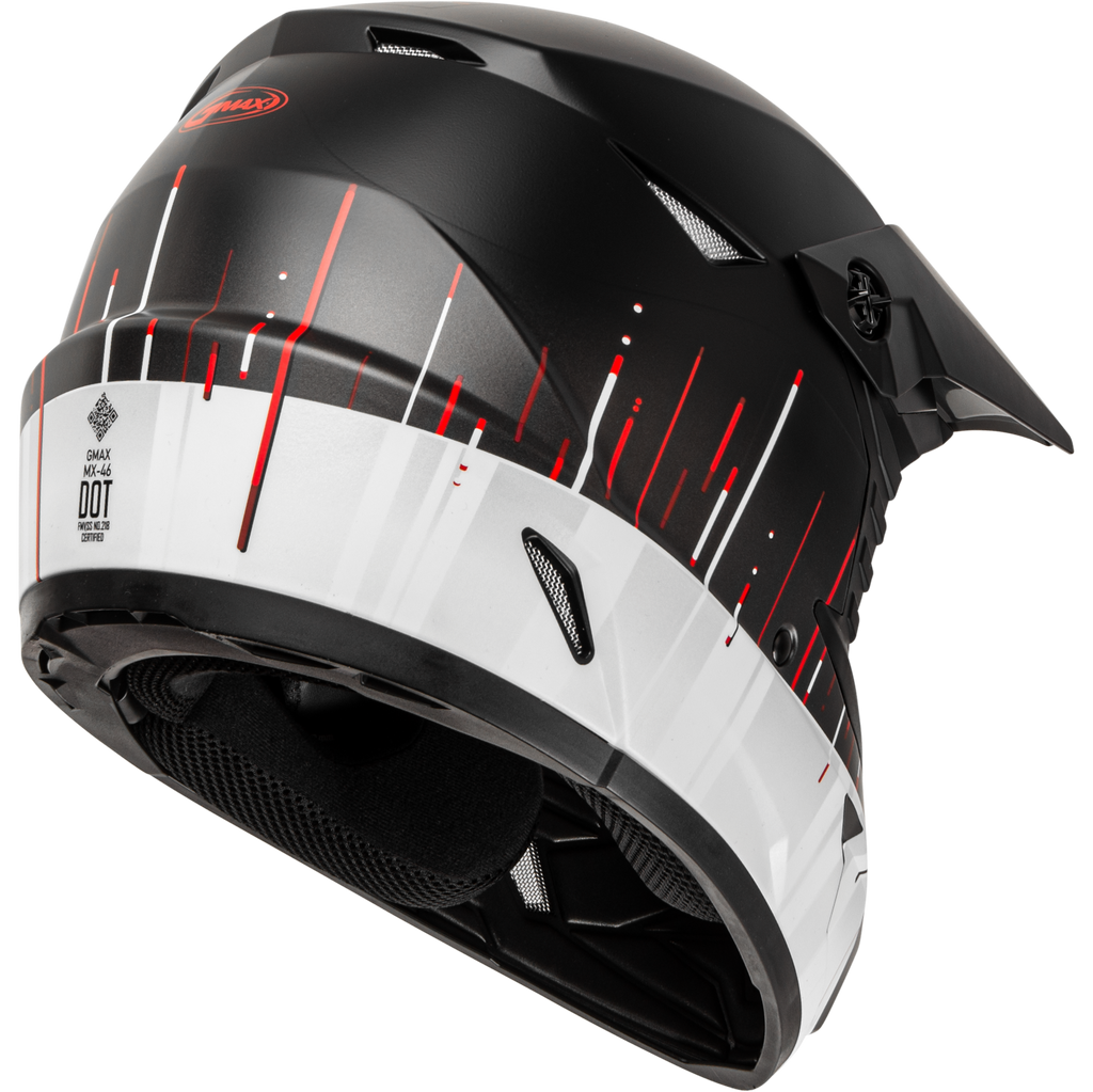 Mx 46 Frequency Off Road Helmet Matte Black/White Xs