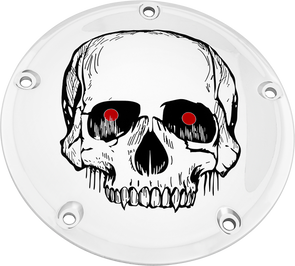 6   M8 Softail Derby Cover Skull Chrome