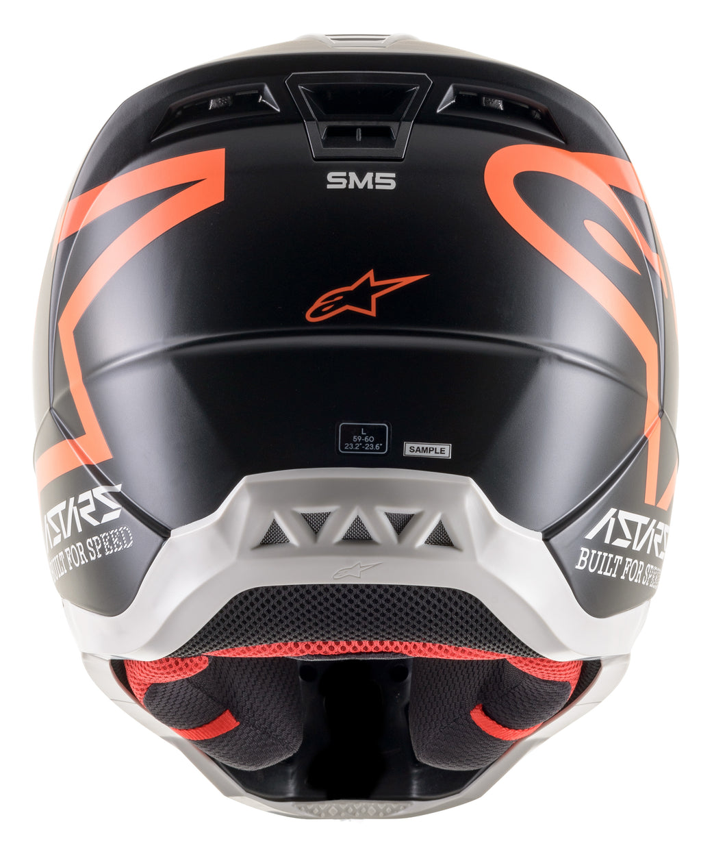 S M5 Compass Helmet Matte Black/Orange Fluo Xs