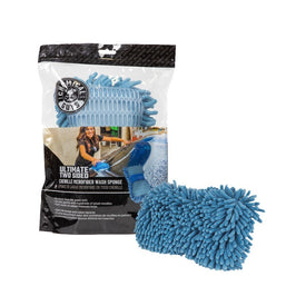 Chemical Guys Ultimate Two Sided Chenille Microfiber Wash Sponge - Blue - Case of 12